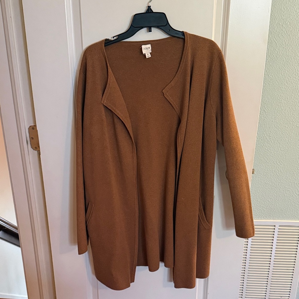 J. Crew Factory Tan Open Front Cardigan